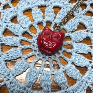 Cute Clay Owl Necklace